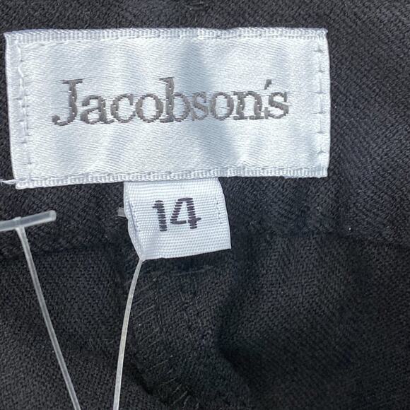 Jacobson's Black 5 Pocket Stretch Jean Pants 14 #102 Zipper Fly NWT - Picture 11 of 11